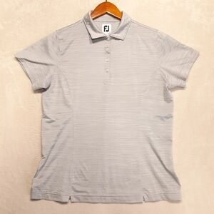Foot Joy Womans Golf Shirt Large Gray Marled Performance